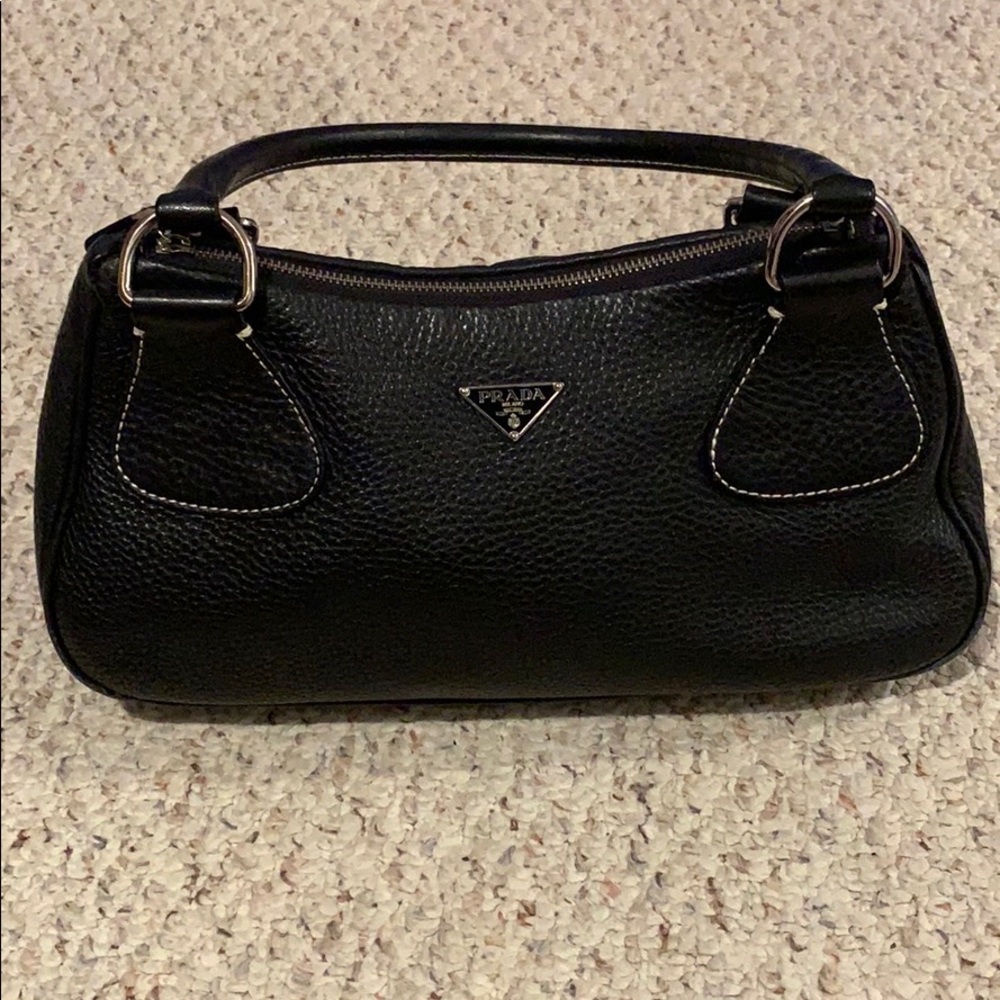 SOLD AUTHENTIC Prada vitello daino nero - Picture 1 of 7